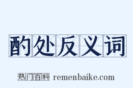 酌处反义词是什么意思的图片